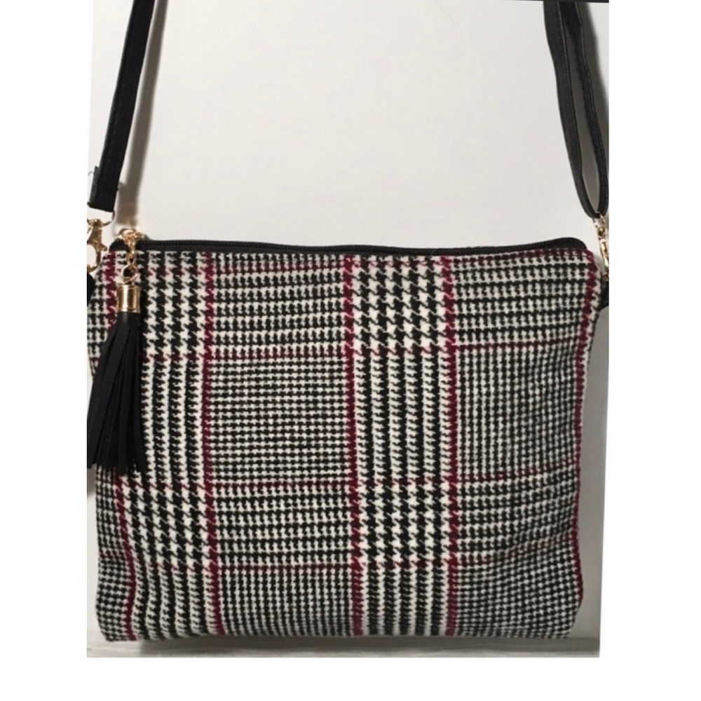 Glen Check Crossbody Wristlet NWT
